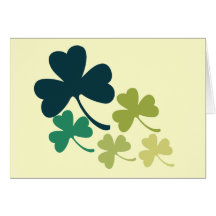 Artistic Shamrocks Greeting Cards