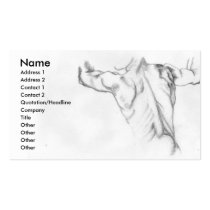 Artistic Sketch of a mans back Business Cards