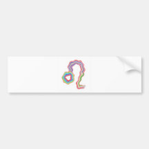 Artistic Superstar Leo - Zodiac Astro Symbol Bumper Sticker