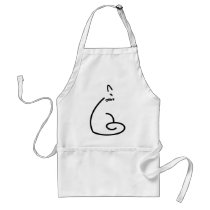 Artistic Swirly Cat Silhouette Aprons