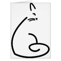 Artistic Swirly Cat Silhouette Cards