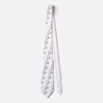 Artistic Swirly Cat Silhouette Neck Wear
