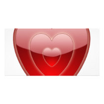 Artistic Valentines Heart Personalized Photo Card