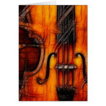 Artistic Violin Greeting Card