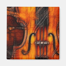 Artistic Violin Refrigerator Magnet