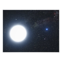 Artist's concept showing the binary star system photo print