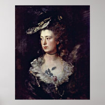 Artist's daughter by Thomas Gainsborough Posters