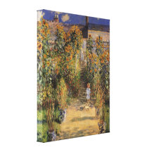 Artist's Garden at Vetheuil by Monet, Vintage Art Gallery Wrap Canvas