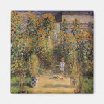 Artist's Garden at Vetheuil by Monet, Vintage Art Fridge Magnet