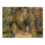Artist's Garden at Vetheuil by Monet, Vintage Art Post Cards