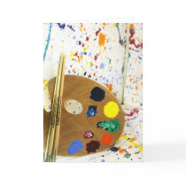 Artists Paint Splatter And Pallet of Paint