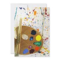 Artists Paint Splatter And Pallet of Paint