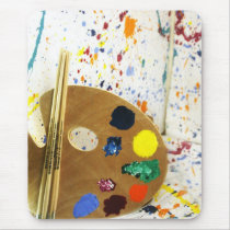 Artists Paint Splatter And Pallet of Paint