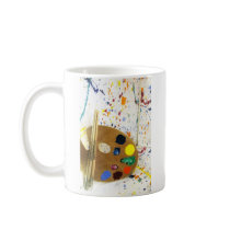 Artists Paint Splatter And Pallet of Paint Mugs