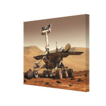 Artist's Rendition of Mars Rover Stretched Canvas Print