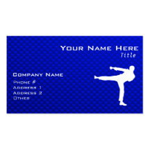 Arts martiaux bleus cartes de visite professionnelles