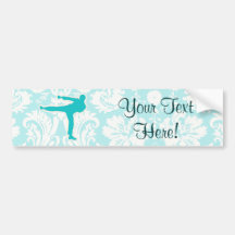 Arts martiaux turquoises autocollants pour voiture
