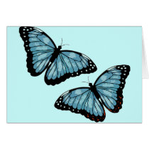 Artsy Blue Butterflies Cards