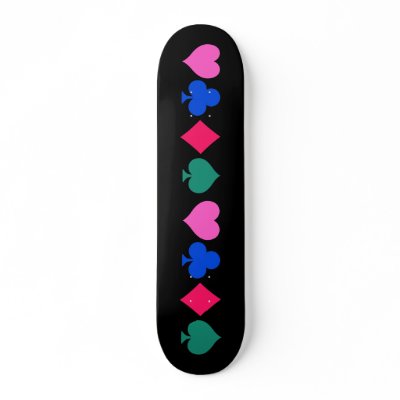 Artsy Card Symbols Electric Skate Deck by JFlatN