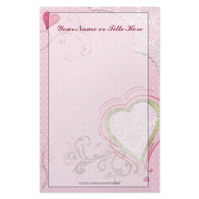 Artsy Heart Stationery by Customizables