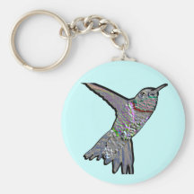 Artsy Hummingbird Key Chains