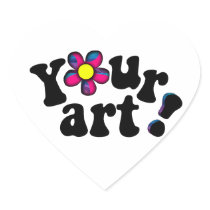 Artsy Love! Create your very own original heart Sticker