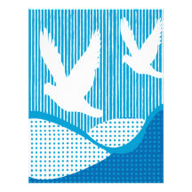 Artsy  Peace Scrapbook Paper Custom Letterhead