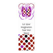 Artsy Polka Dot Butterfly Bookmark business cards