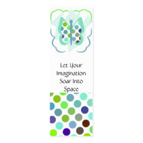 Artsy Polka Dot Butterfly Bookmark business cards