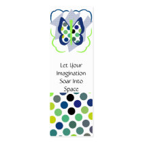 Artsy Polka Dot Butterfly Bookmark business cards