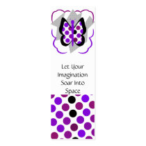 Artsy Polka Dot Butterfly Bookmark business cards
