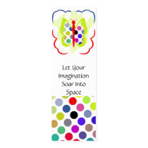 Artsy Polka Dot Butterfly Bookmark business cards
