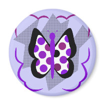 Artsy Polka Dot Butterfly Magnet magnets