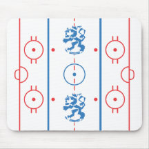 Arty Lion Hockey Rink Mousepad