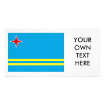 Aruba Flag Personalized Photo Card