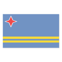 Aruba Flag Rectangle Stickers