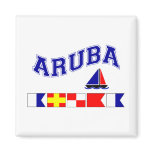 Aruba (Maritime Flag Spelling) Fridge Magnets