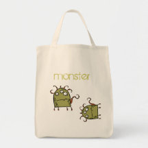 as, as, green monster canvas bag