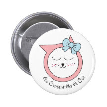As Content As A Cat Button Badge