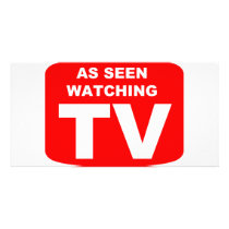 As Seen Watching TV Photo Card Template