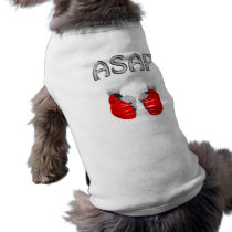 asap  mma gloves pet tee shirt