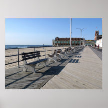 Asbury Park NJ Boardwalk Cyclists Posters