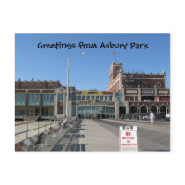 Asbury Park NJ Boardwalk Paramount Convention H... Post Cards