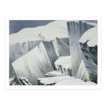 Ascending a Cliff, from 'A Narrative of an Ascent Postcard