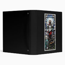 Ascension of Jesus stained glass window Vinyl Binder