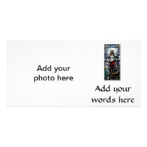 Ascension of Jesus stained glass window Personalized Photo Card