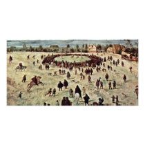 Ascent To Calvary Detail By Bruegel D. Ä. Pieter Customized Photo Card