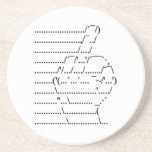 Ascii Middle Finger Beverage Coaster