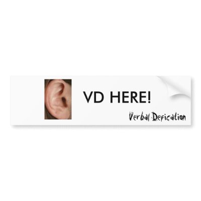 asdf, VD HERE!, Verbal Defication Bumper Stickers by VDMiNiSyKeS