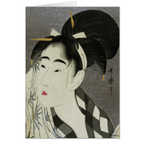 Ase o fuku onna card